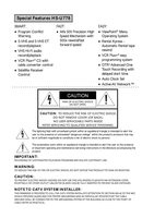 Mitsubishi HSU778 TV Operating Manual